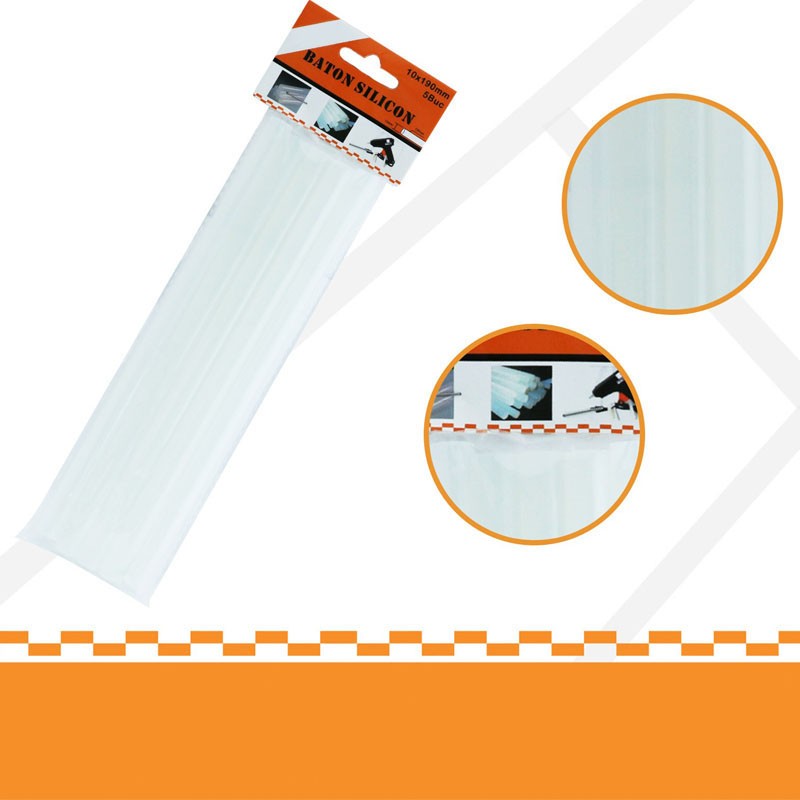 Set 5 batoane de silicon, diametru 10 mm, lungime 190 mm, transparente - imagine 4